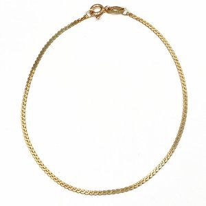 14k Solid Yellow Gold 1.2mm Serpentine Bracelet (7 inch)